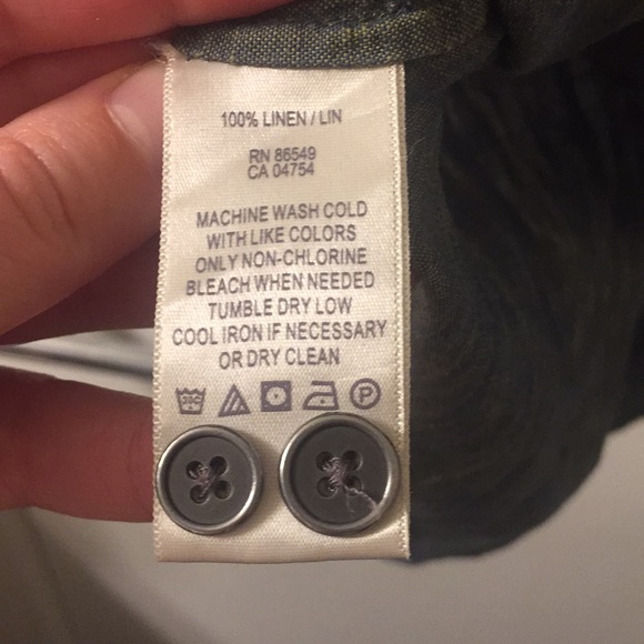 Green linen peasant blouse - Picture 7 of 8